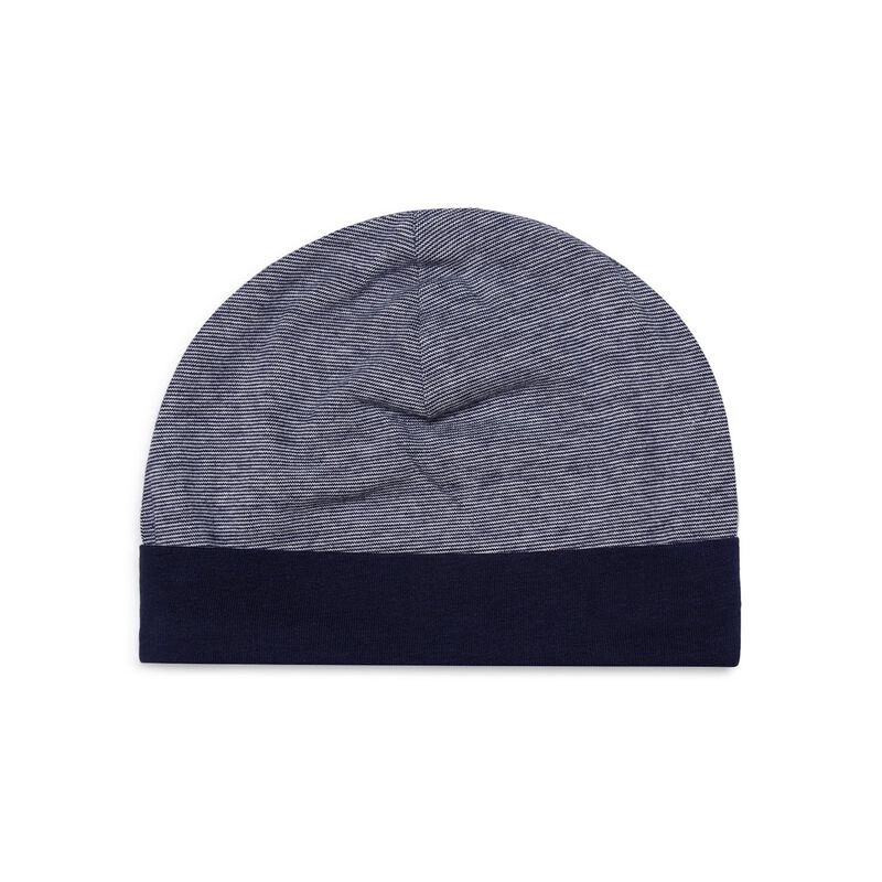 Boys White & Blue Knitted Cap image number 1